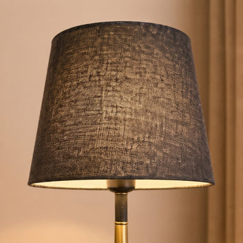 Brass vase style metallic table lamp pair