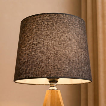 Wooden Tripod Style Table Lamp Pair