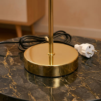 Modern Minimalist Olive Green and Gold Accent Table Lamp Pair