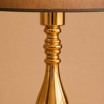 Classic Gold and Charcoal Accent Table Lamp Pair