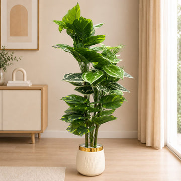 Artificial Tropical Mix Planter