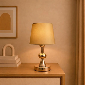 Geometrically Stacked Table Lamp Pair