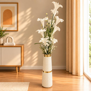Elegant White Decorative Planter
