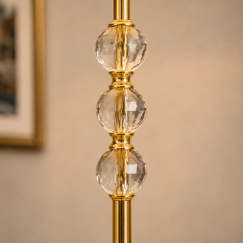 Crystal ball floor lamp
