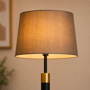 Black & Brass Combo Standing Floor Lamp