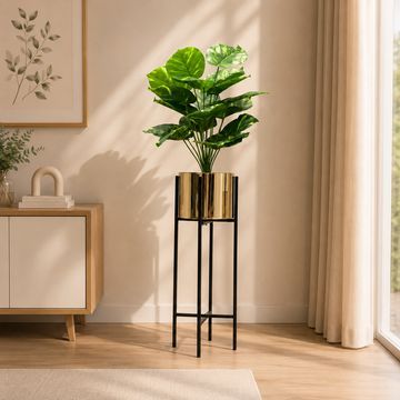 Golden Stand Monstera Artificial Plant
