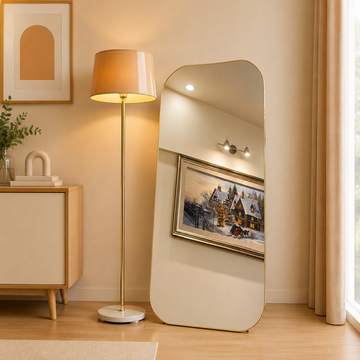 Luxe Harmony Mirror &amp; Floor Lamp Combo