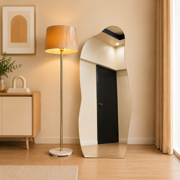 Serene Glow Mirror & Floor Lamp Combo